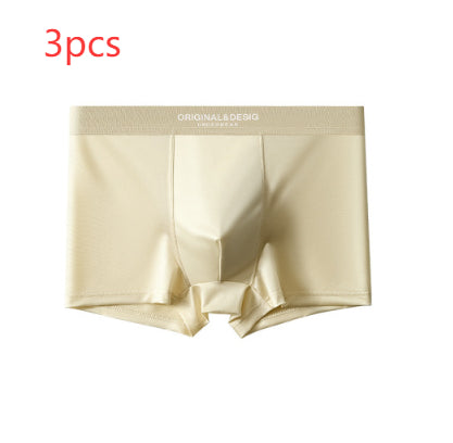 Men's Satin Light Luxury Ice Silk Underwear Summer Breathable Boxers Shorts New Boxers