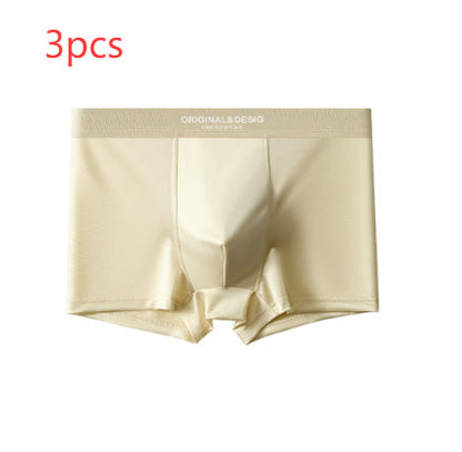 Men's Satin Light Luxury Ice Silk Underwear Summer Breathable Boxers Shorts New Boxers
