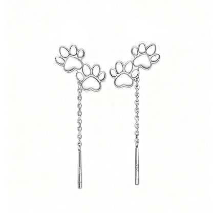 Paw Shaped Drop Earrings