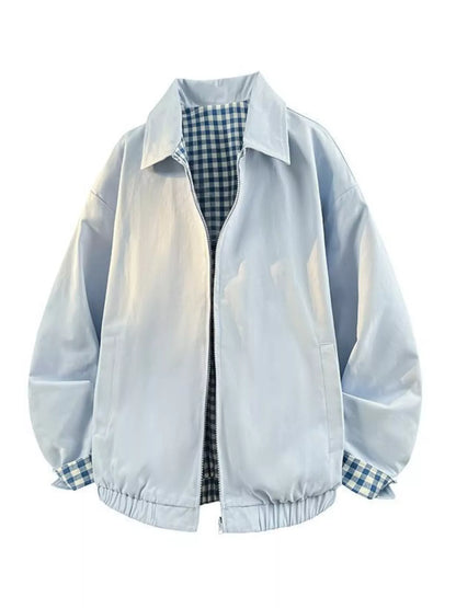 Men's Plaid Lined Lightweight Jacket