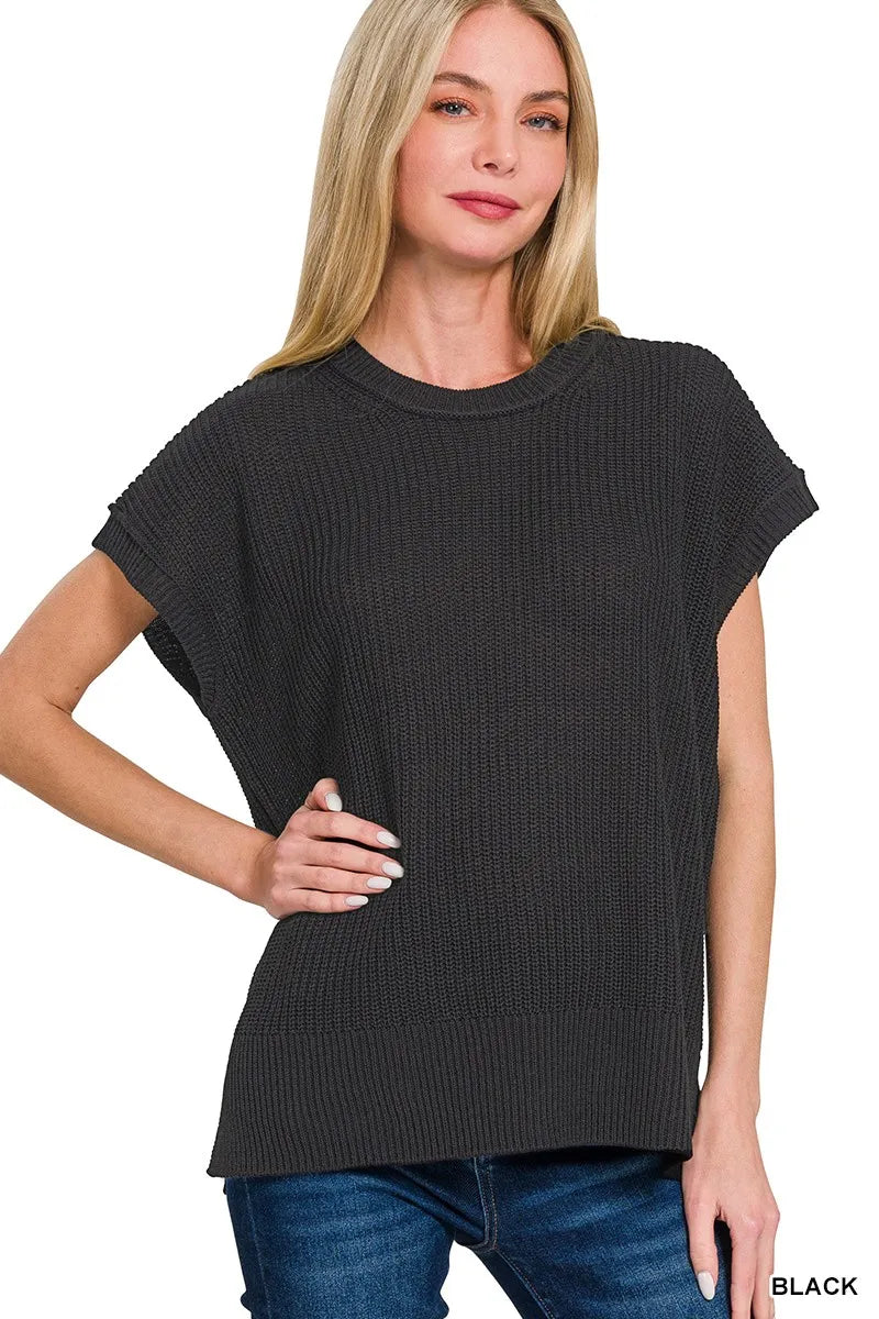 Zenana Oversized Crew Neck Sweater