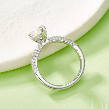 2 Carat Moissanite 925 Sterling Silver Ring