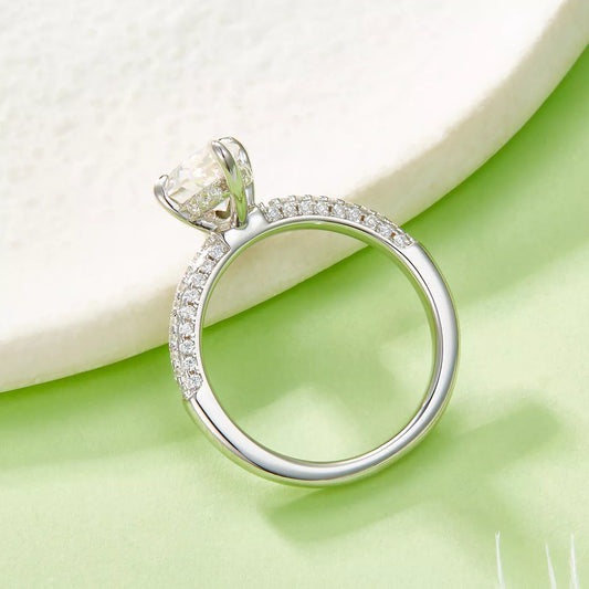 2 Carat Moissanite 925 Sterling Silver Ring