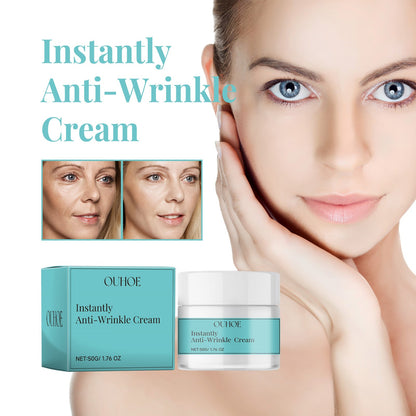 OUHOE Instantly Anti-Wrinkle Cream, Deep Moisturizing Facial For Smoothing Fine Lines