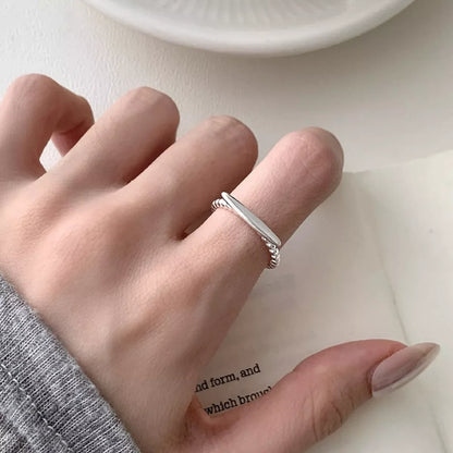 925 Sterling Silver Geometric Ring