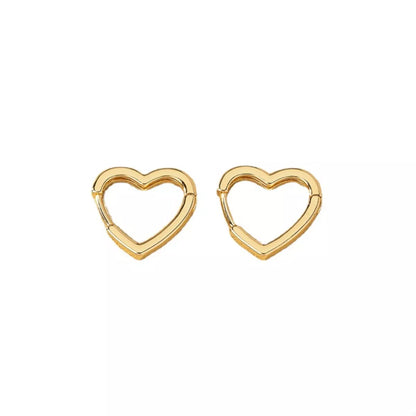 Alloy Heart Shape Hoop Earrings