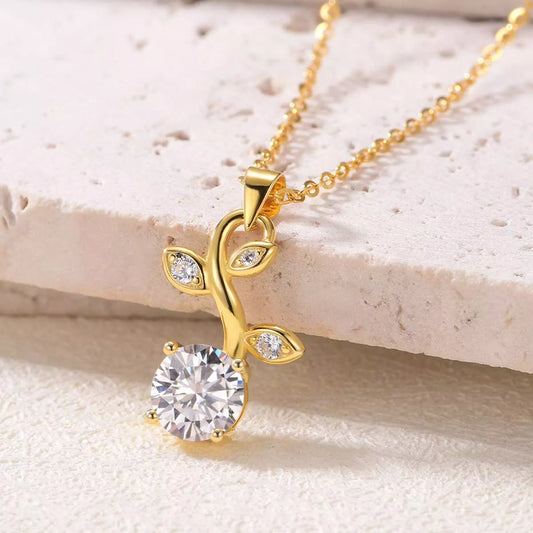 1.2 Carat Moissanite 925 Sterling Silver Pendant Necklace