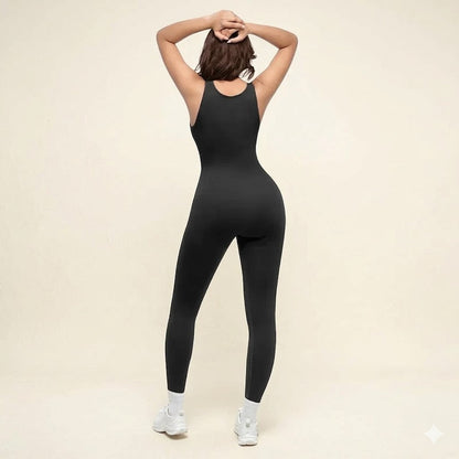 Deep V Shapewear With Chest Support Breathable High-Waisted Tummy Control Jumpsuit