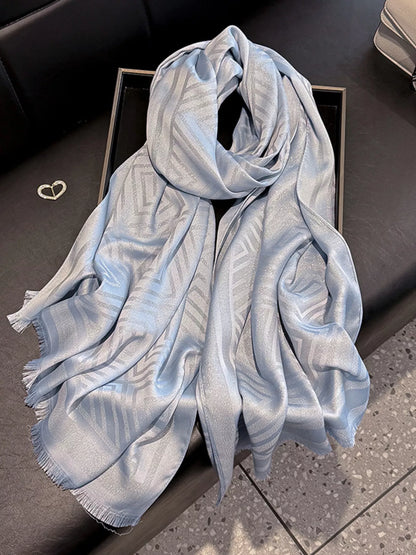 Raw Hem Lightweight Scarf