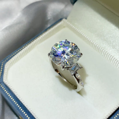 8 Carat Moissanite 925 Sterling Silver Ring