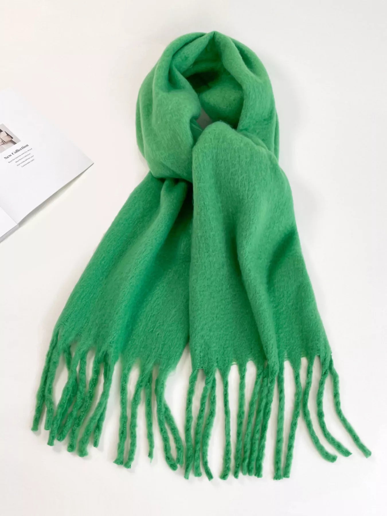 Fringe Hem Soft Winter Scarf