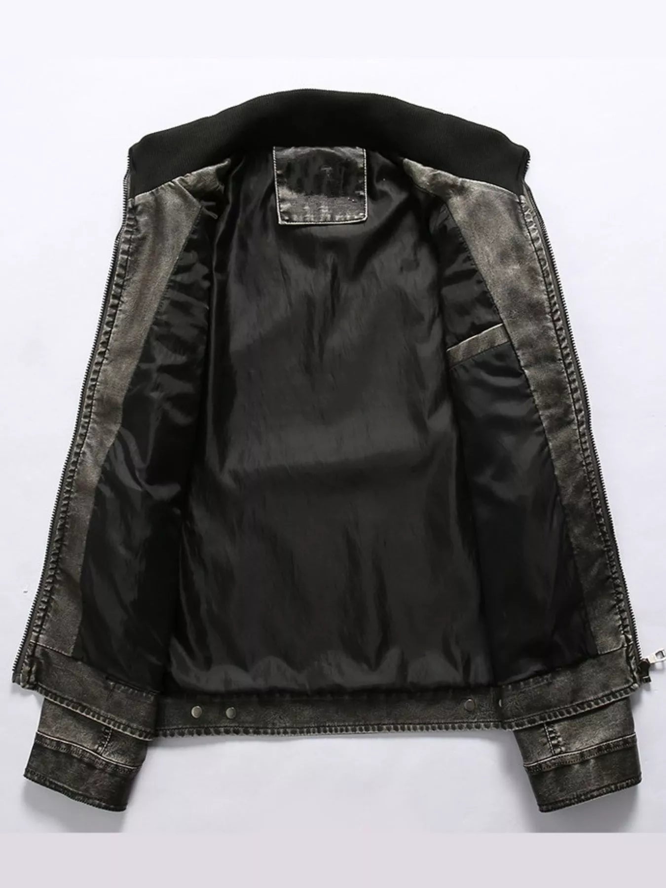 Men's Full Size Zip Up Long Sleeve Jacket Plus Size