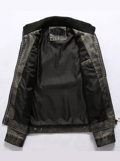 Men's Full Size Zip Up Long Sleeve Jacket Plus Size