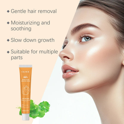 OUHOE Body Facial Hair Removal Cream, Gently Cleanses And Moisturizes Smooth Skin Without Irritating Hair Removal Cream