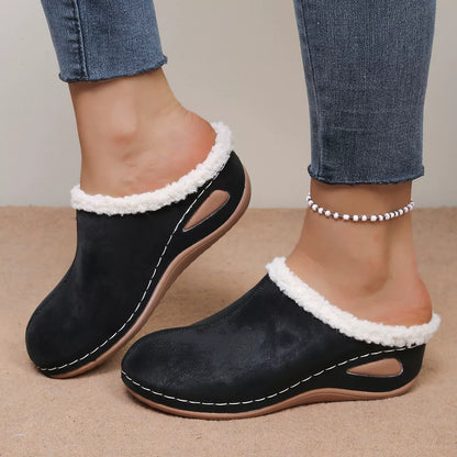 Plush Lined Wedge Slip-Ons