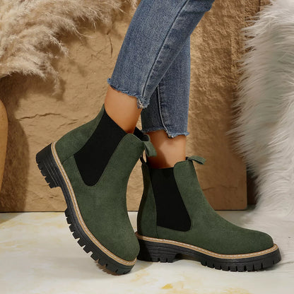 Round Toe Platform Boots
