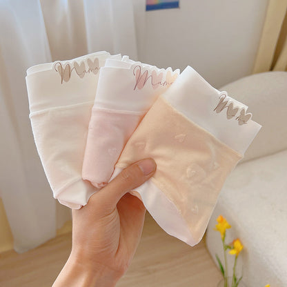 Womens Cotton Antibacterial Mid-Rise Seamless Thong-Style Panties Ultra-Slim Breathable And Alluring