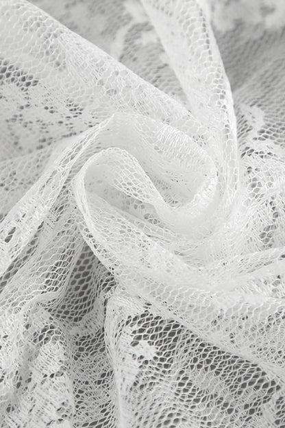Lace Elastic Waist Maxi Skirt