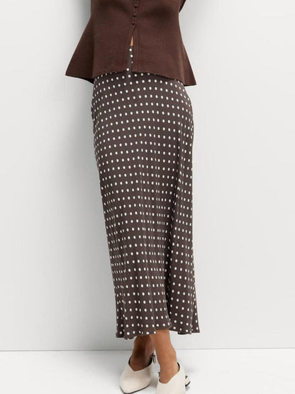 Polka Dot Midi Skirt