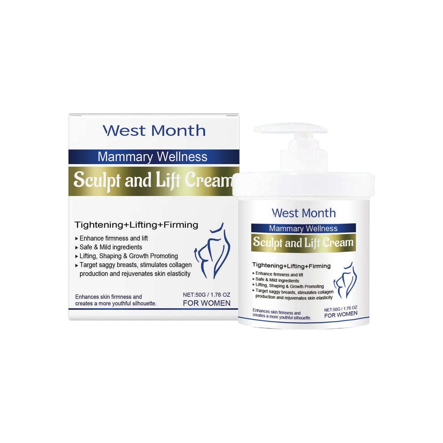 West&Month Breast Care Cream Breast Hydrating And Lifting Gentle Lifting Elastic Massage Cream