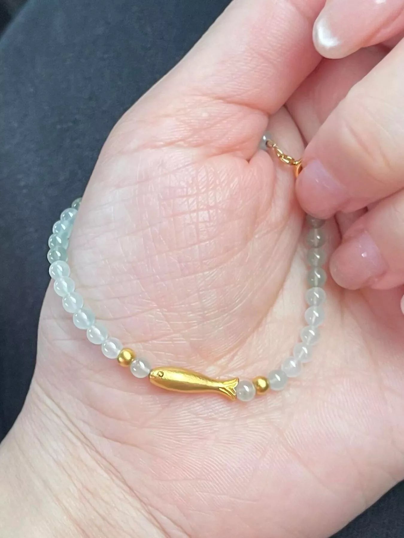 18K Gold-Plated Fish Beaded Bracelet