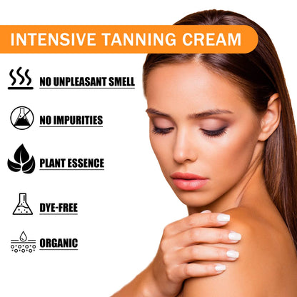 EELHOE Tanning Cream, Outdoor Beach Tanning Helps Tan Wheat Tan Moisturizes Skin And Helps Tan Skin