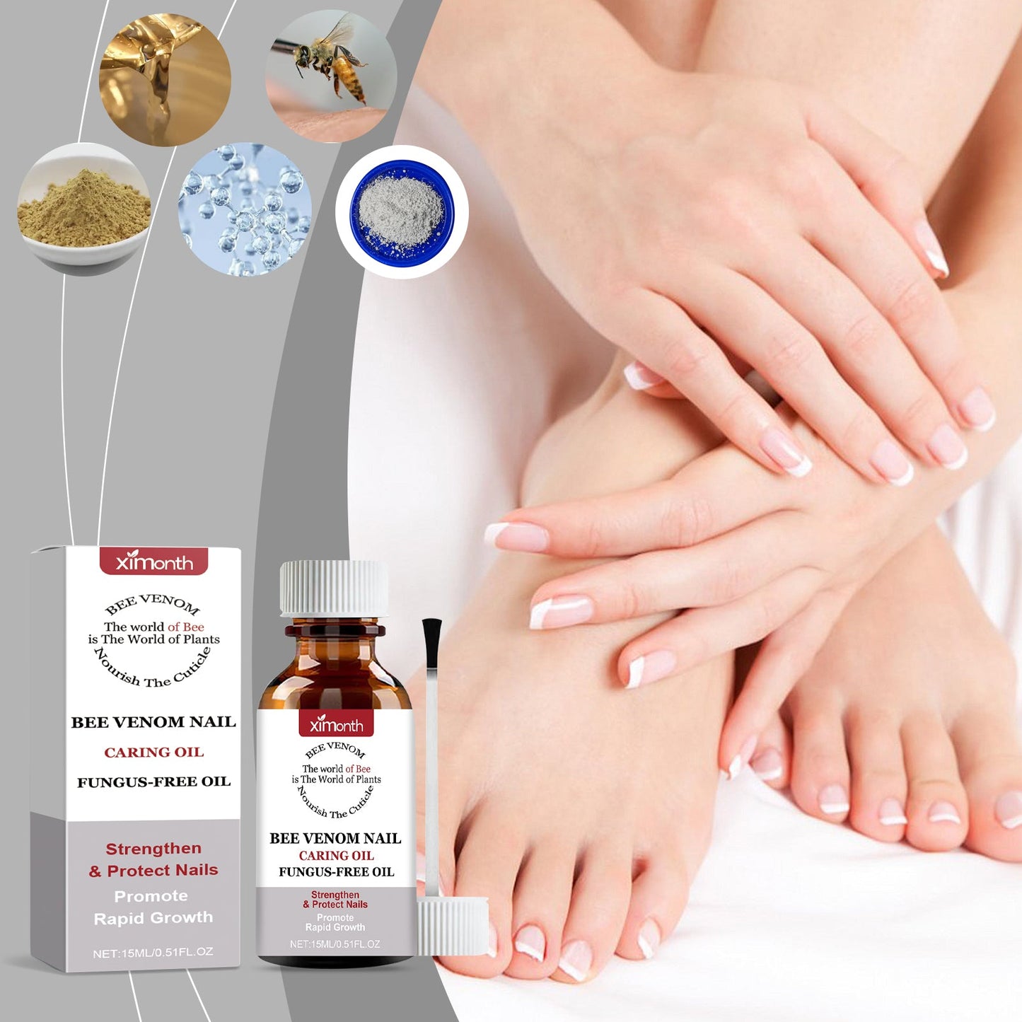 Ximonth Nail Care Essence Hand And Foot Nails Cleansing, Nourishing, Nourishing And Repairing Manicure Care