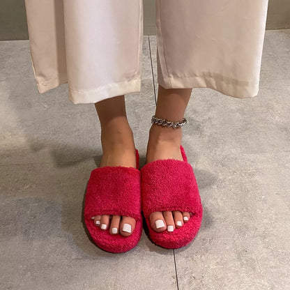 Open Toe Platform Slippers