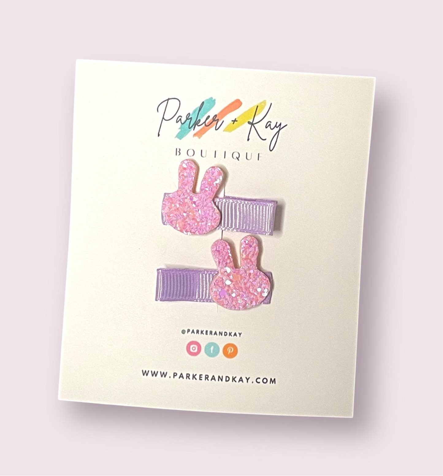 Sparkle Bunny Hair Clips