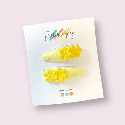 Sparkling Bloom Snap Clips