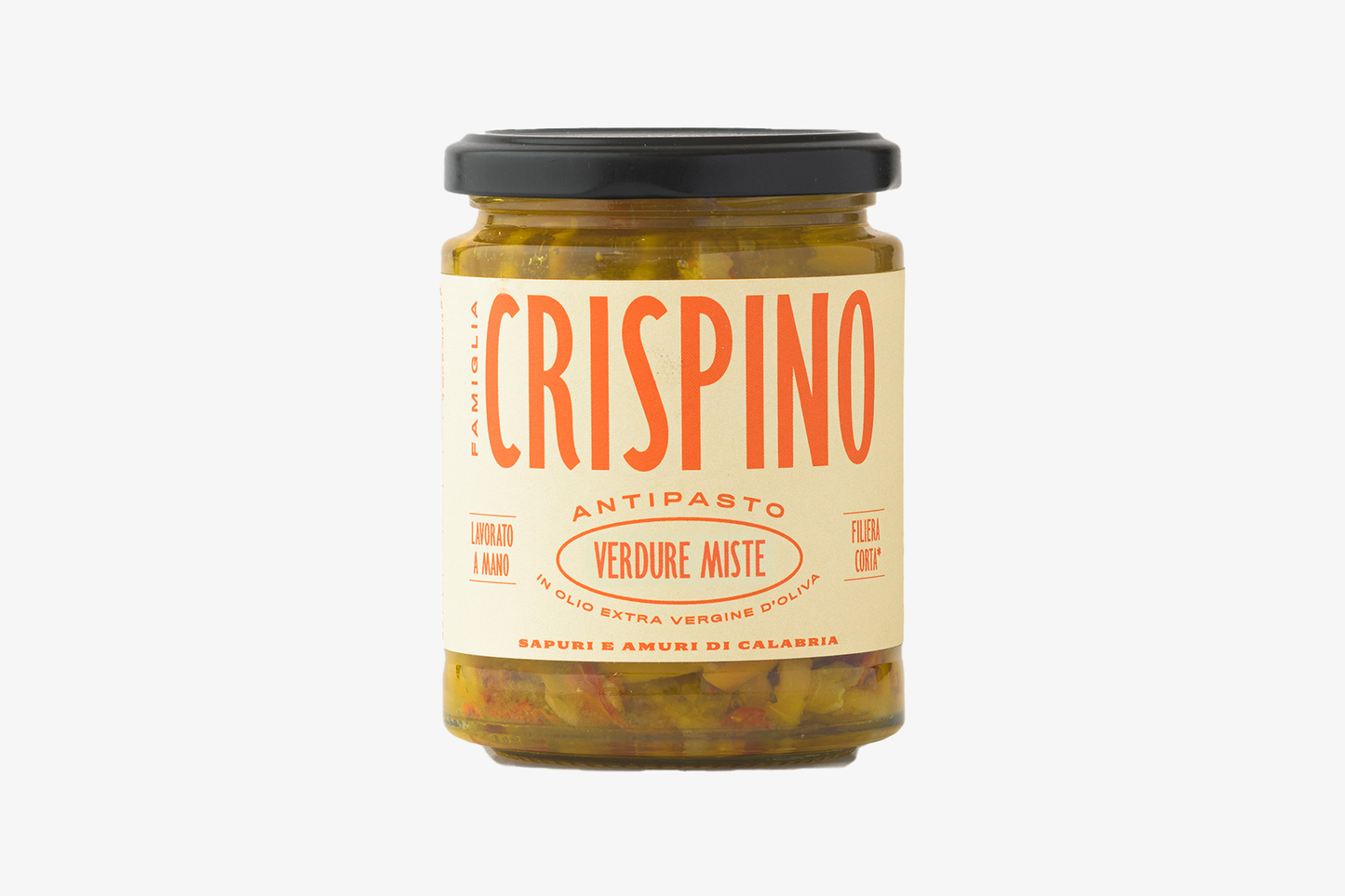 Famiglia Crispino Italian Mixed Vegetable Antipasto — Marinated Garden Vegetables in EVOO