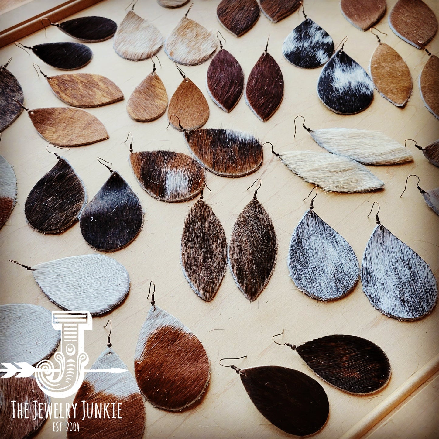 **Leather Earring Starter Pack-Hair-On-Hide-10 Pairs 208L