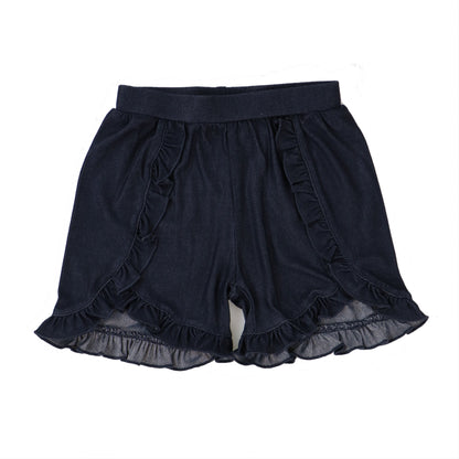 Flat Front Ruffled Denim Shorties 18m Only