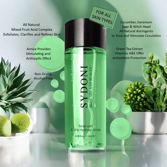 TONER WITH ALPHA HYDROXY ACIDS and ARNICA EXTRCT 4 FL. OZ