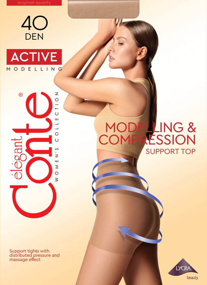 Conte Active 40 Den - Modelling Control Top Women's Tights (8С-61СП)