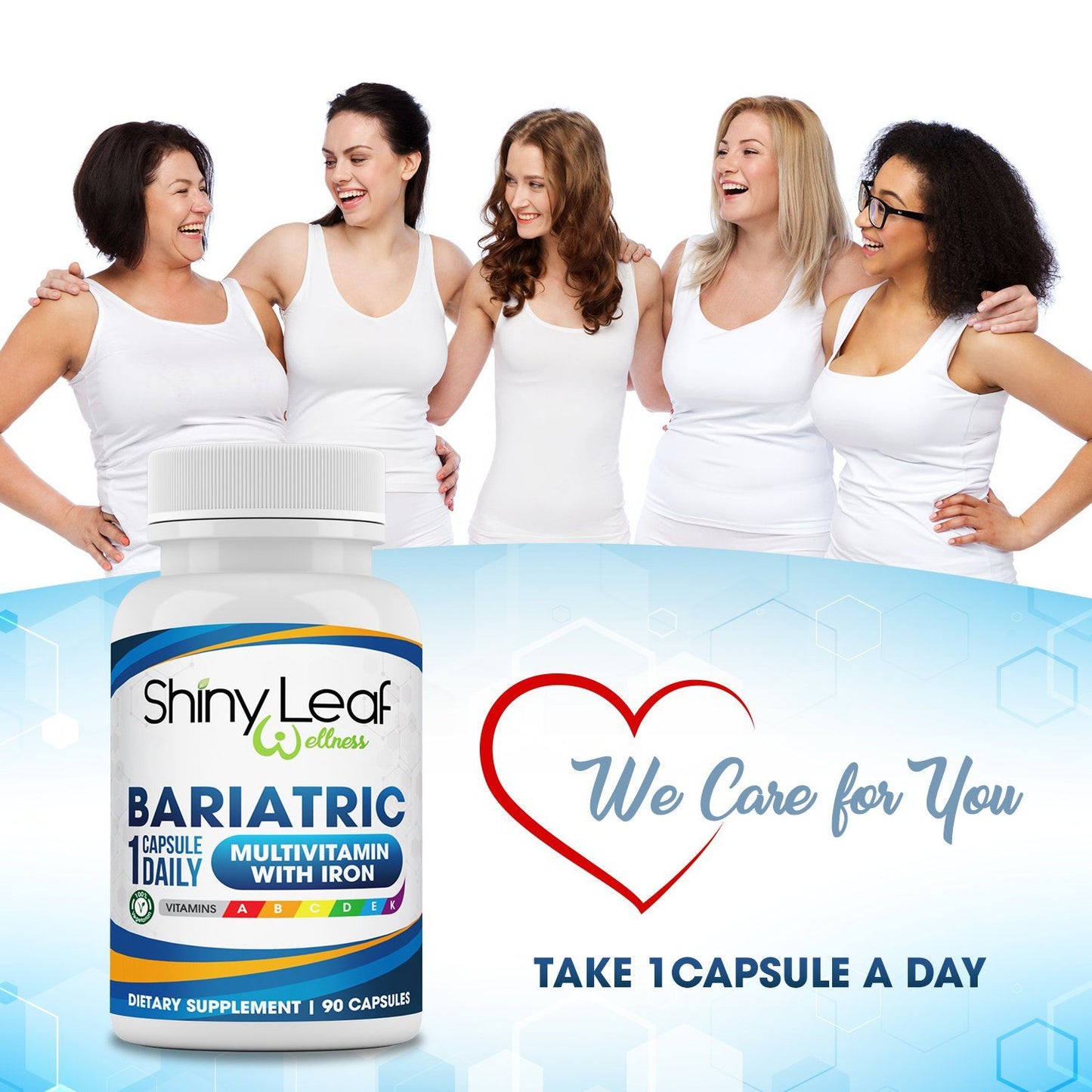 Methylated Bariatric Multivitamins with 45mg Iron 1 capsule a day