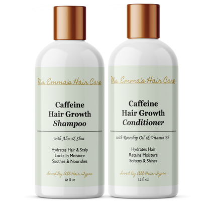 12 oz CAFFEINE HAIR GROWTH SHAMPOO AND CONDITIONER