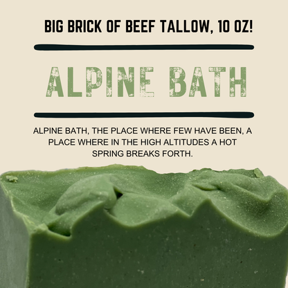 Big Brick of Beef Tallow Soap, Hand Cut-10oz*-Alpine Bath