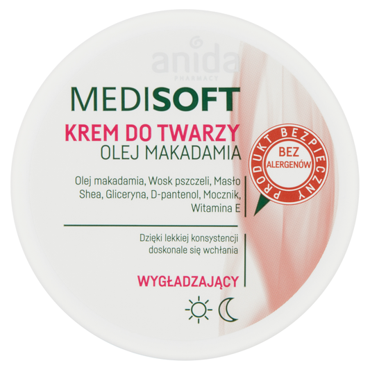 Anida MediSoft Smoothing Face Cream With Macadamia Oil 100ml