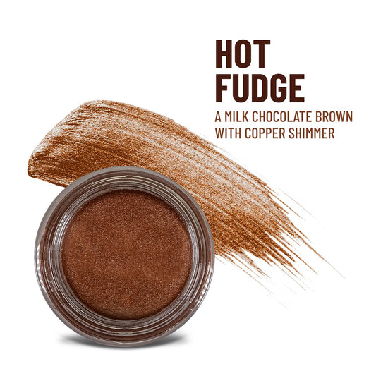 Hot Fudge Any Wear Creme - A Waterproof Multi-tasking creme to powder product for eyes, cheeks & lips. Can be worn anywhere