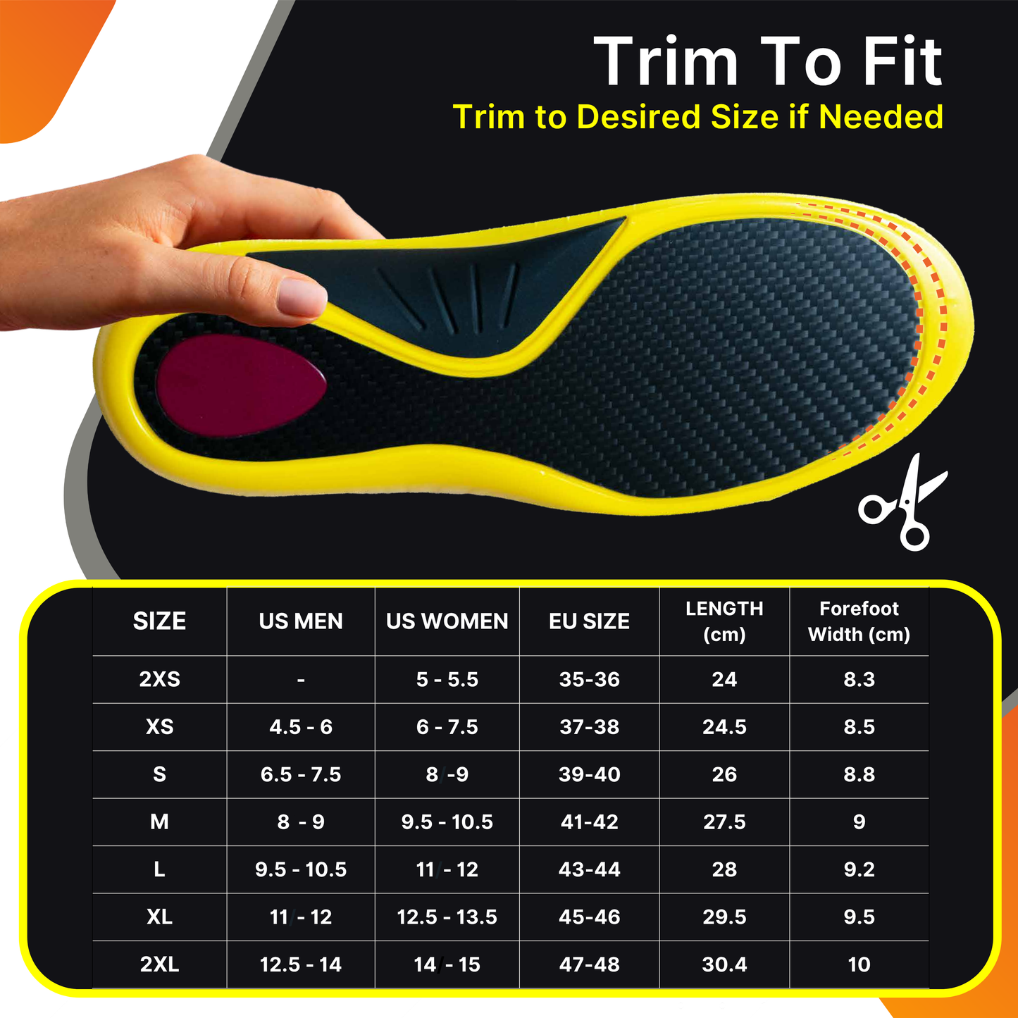 Carbon Fiber Insole with Arch Support