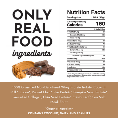 Creamy Peanut Butter Chocolate Protein Powder Stick