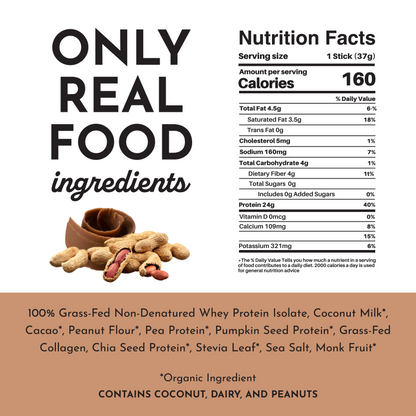 Roasted Peanut Butter Chocolate Protein Powder Stick