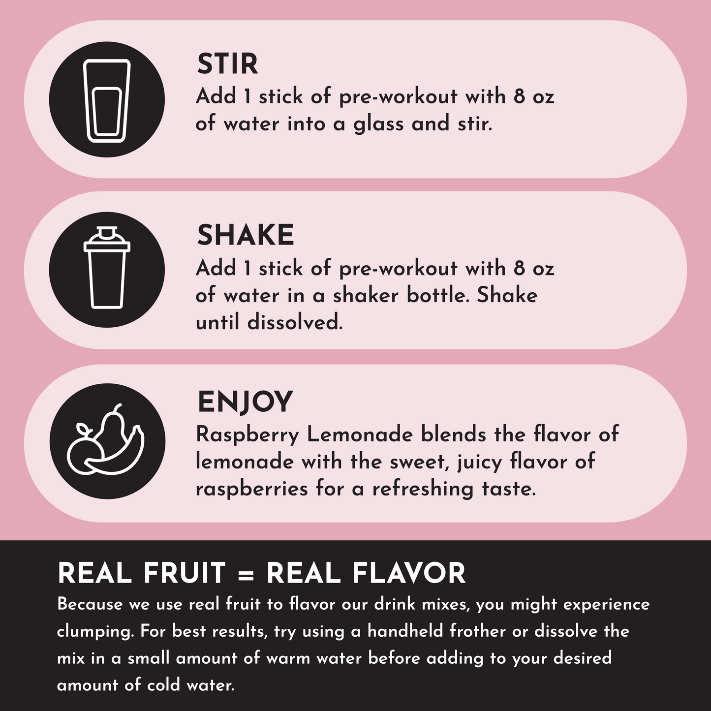 Raspberry Lemonade Pre-Workout Stick