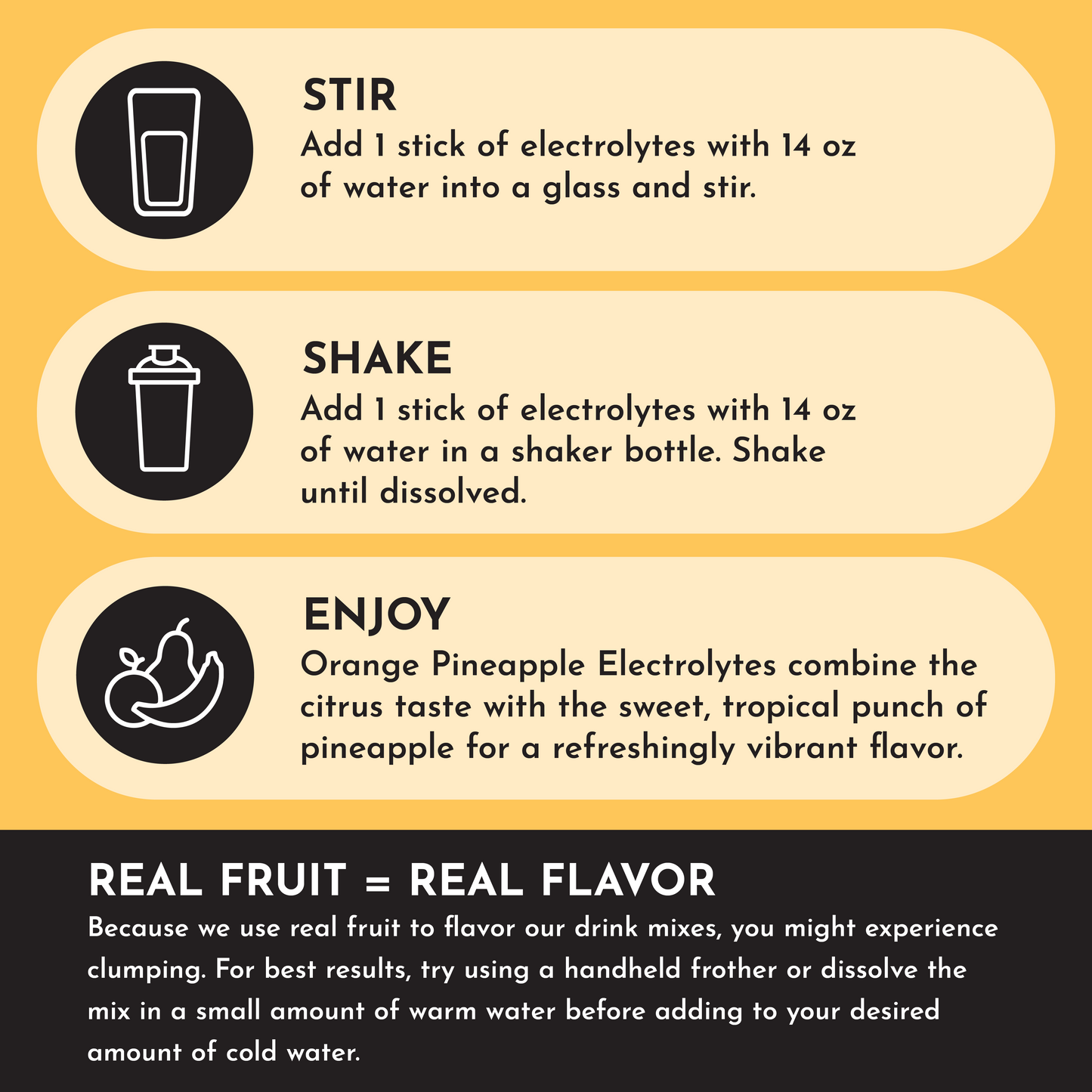 Orange Pineapple Electrolytes Stick