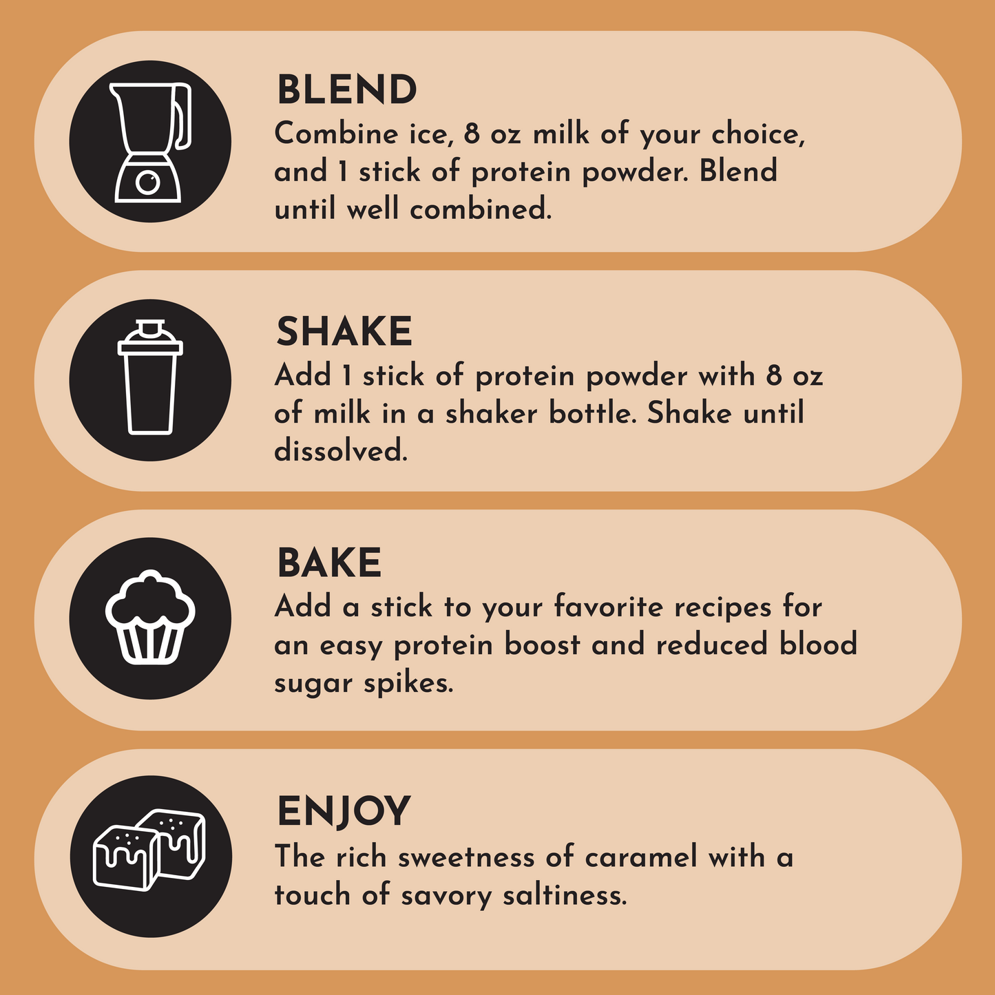 Salted Caramel Protein Powder Stick