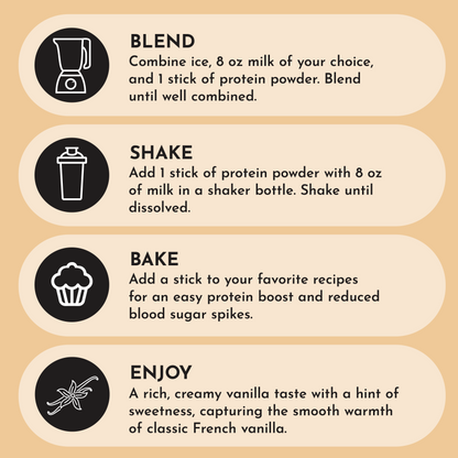 French Vanilla Protein Powder Stick
