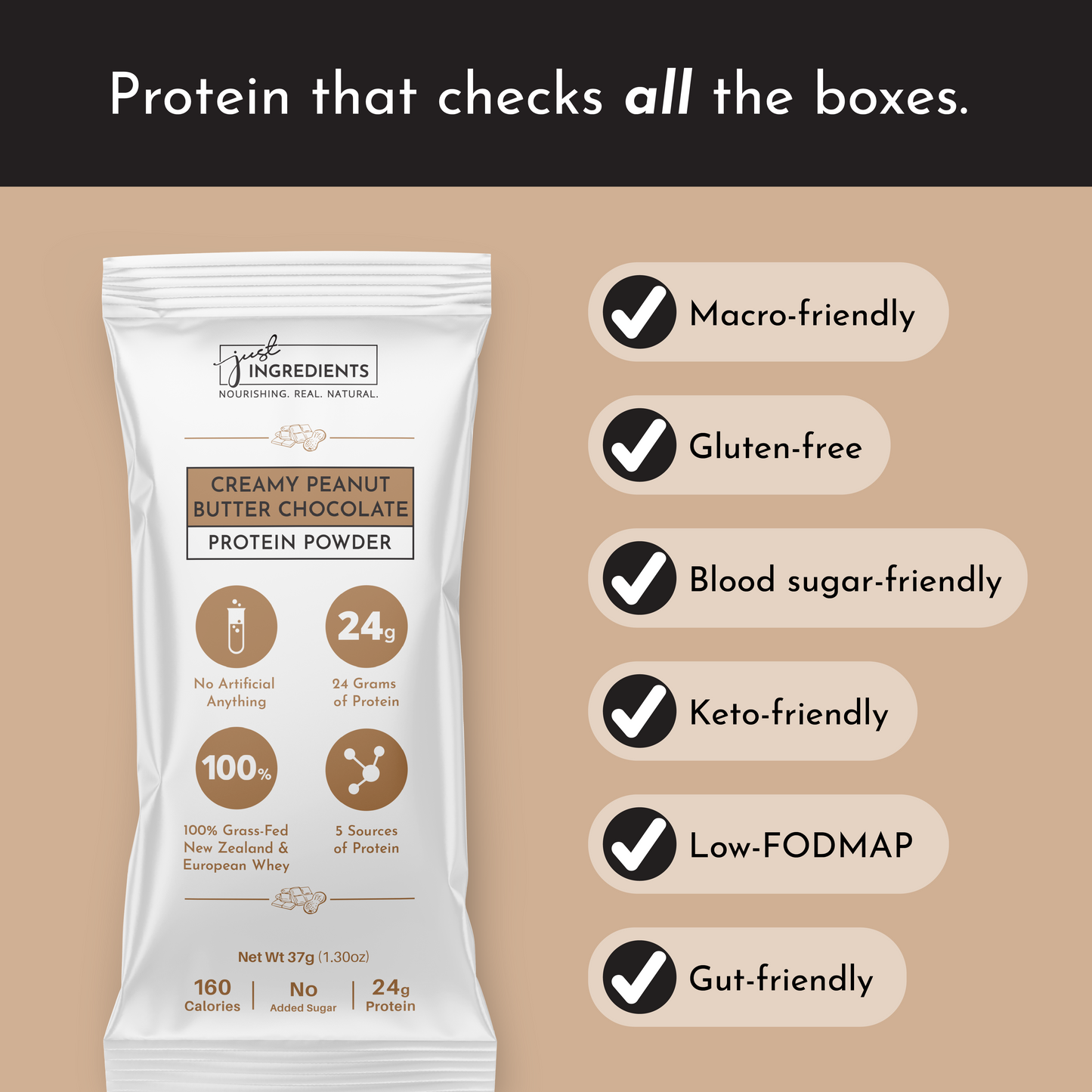 Creamy Peanut Butter Chocolate Protein Powder Stick