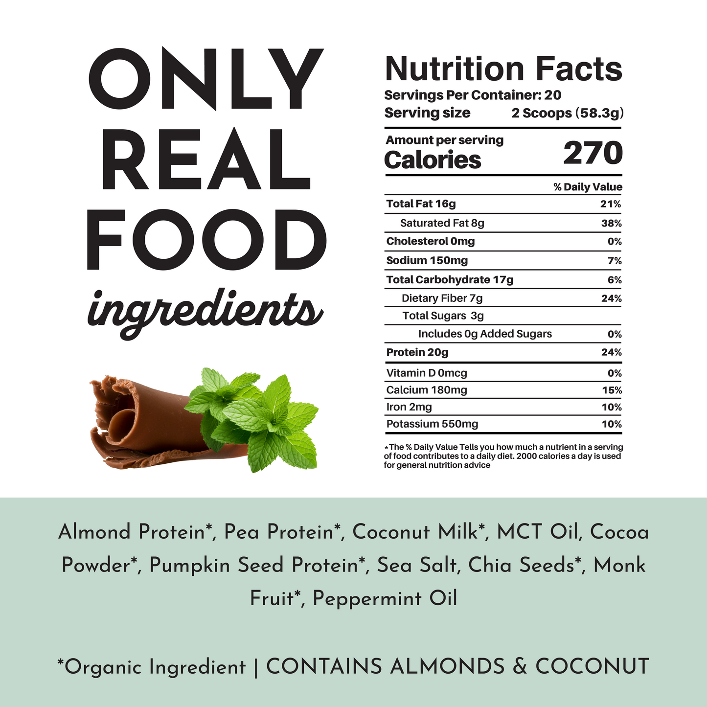 Vegan Mint Chocolate Protein Powder