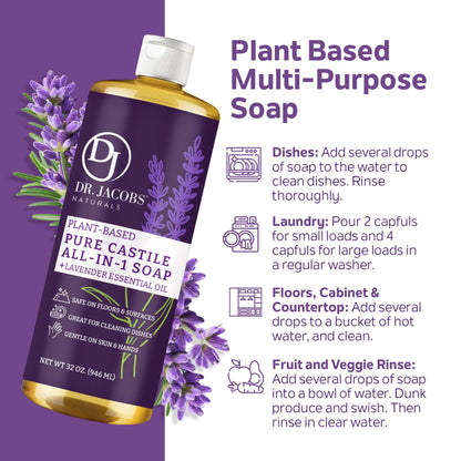 Lavender All in 1 Castile Soap - Thin Formula
